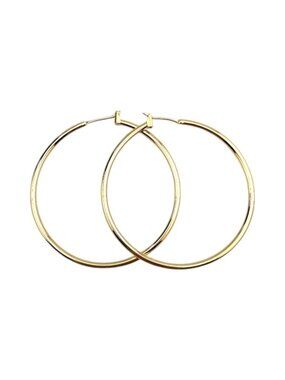 Gold Filled Hoop Earrings 2” Large Closed Hoops Statement 14K